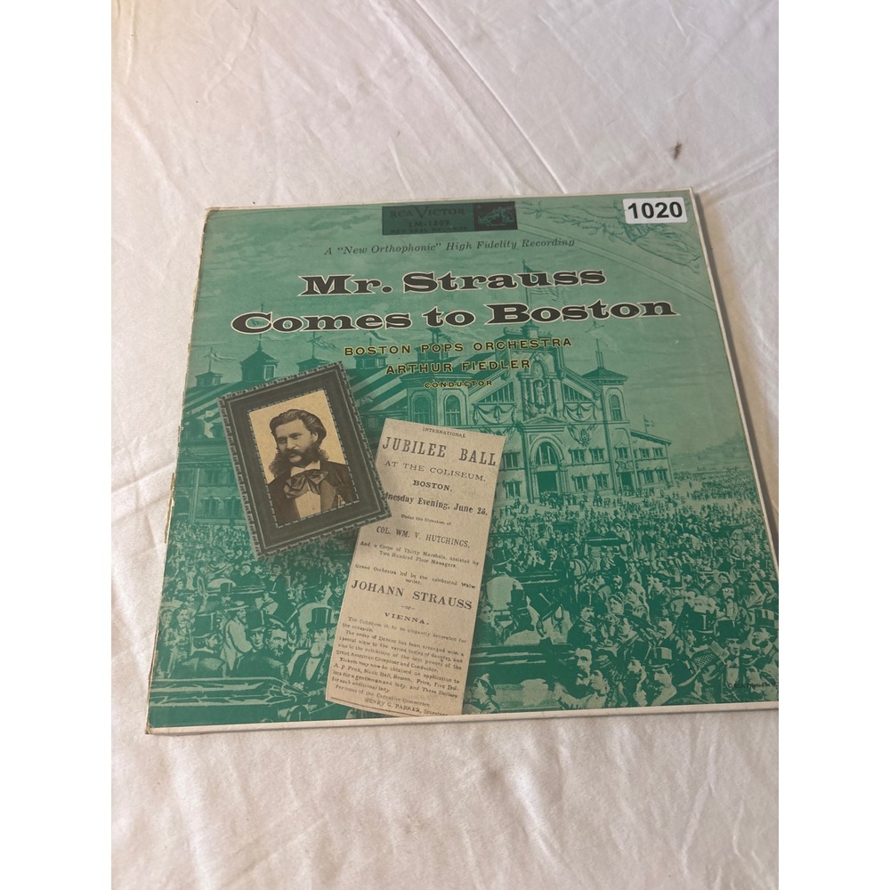 RCA Victor Vinyl Record Boston Pops Arthur Fiedler 12" Green Good LM-1809